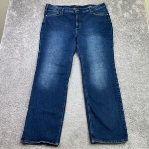 Silver Jeans Women’s 3X (18X31) Blue Infinite Fit Straight High Rise Dark Denim
